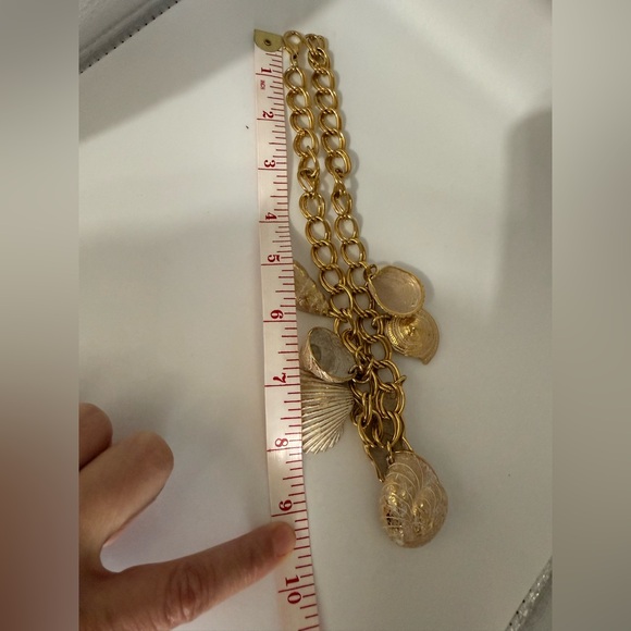 Vintage sea shell necklace with gold by Fernando Originals signed - Picture 9 of 10